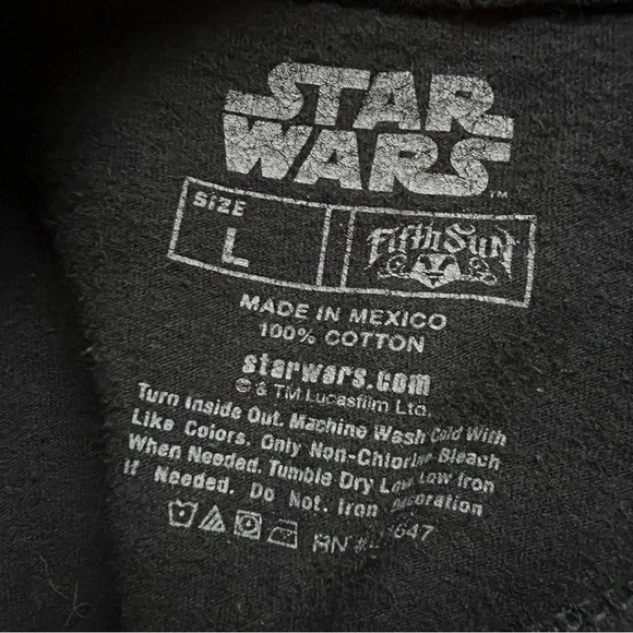 Star Wars Yearbook Characters “Most Likely To…” Black Size Large 100% Cotton EUC - Picture 7 of 7